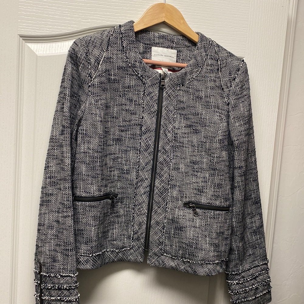 Amazing Banana Republic tweed jacket New with out tags Unworn ~
